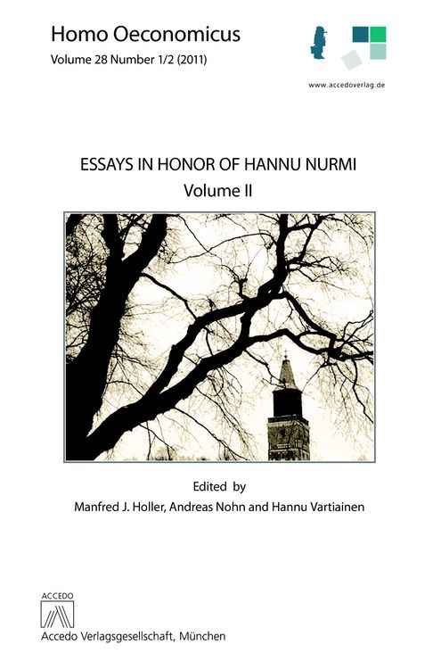 Produktbild: Essays in Honor of Hannu Nurmi, Vol.II