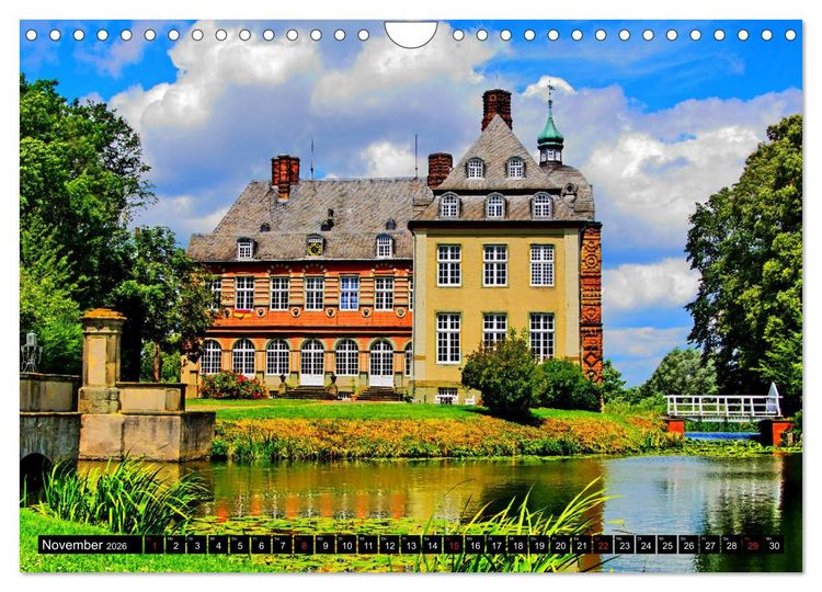 Produktbild: Burgen und Schl&ouml;sser im M&uuml;nsterland (Wandkalender 2026 DIN A4 quer), CALVENDO Monatskalender