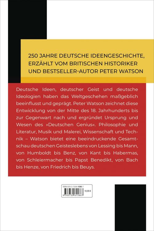 Produktbild: Der deutsche Genius. Das Standardwerk zur deutschen Geistes- und Kulturgeschichte