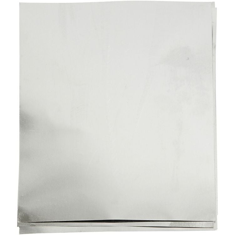 Produktbild: Creativ Company Pr&auml;gefolie, A5, Blatt 148x210 mm, Dicke 0,9 mm, Silber, 10 Stk