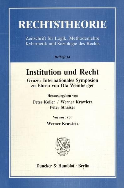Produktbild: Institution und Recht.