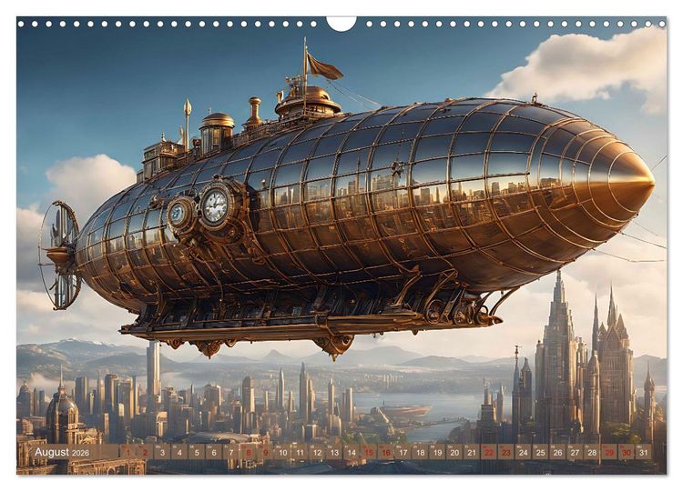 Produktbild: Steampunk Maschinenwelt (Wandkalender 2026 DIN A3 quer), CALVENDO Monatskalender