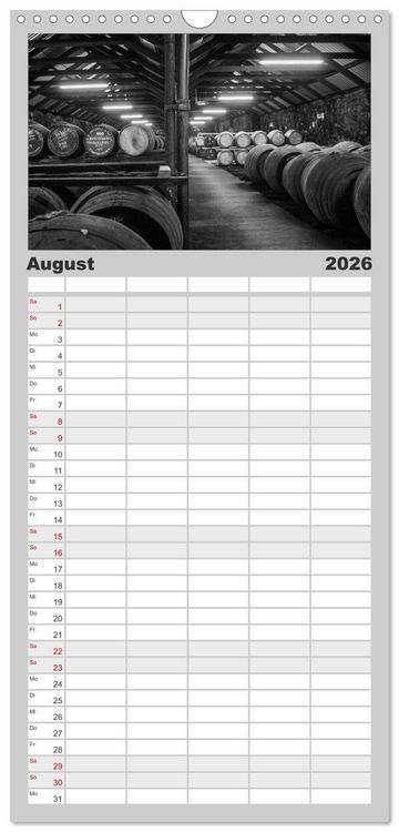 Produktbild: Familienplaner 2026 - Schottischer Whisky mit 5 Spalten (Wandkalender, 21 x 45 cm) CALVENDO