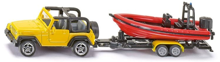 Produktbild: Siku 1658 Jeep mit Boot