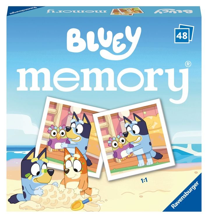 Produktbild: Ravensburger 20934 - mini memory&reg; Bluey, Spieleklassiker f&uuml;r alle Fans der TV-Serie, Merkspiel f&uuml;r 2 - 6 Spieler ab 3 Jahren
