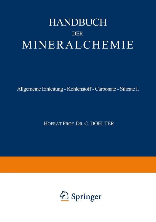 Produktbild: Allgemeine Einleitung - Kohlenstoff - Carbonate - Silicate I