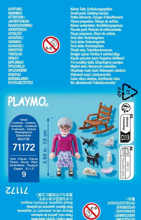 Produktbild: PLAYMOBIL 71172 Oma mit Katzen