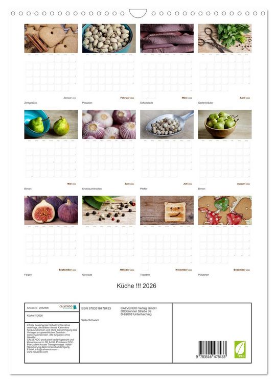 Produktbild: K&uuml;che !!! 2026 (Wandkalender 2026 DIN A3 hoch), CALVENDO Monatskalender