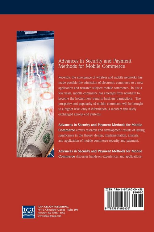 Produktbild: Advances in Security and Payment Methods for Mobile Commerce