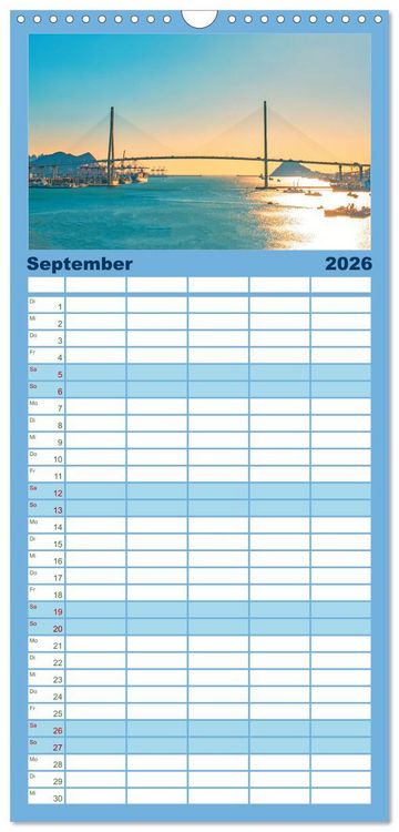 Produktbild: Familienplaner 2026 - Busan - Hafenstadt in S&uuml;dkorea mit 5 Spalten (Wandkalender, 21 x 45 cm) CALVENDO