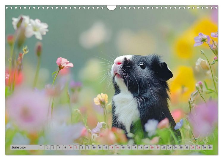 Produktbild: Guinea Pigs with Happy Squeal (Wall Calendar 2026 DIN A3 landscape), CALVENDO 12 Month Wall Calendar