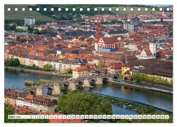Produktbild: W&uuml;rzburg - Bayern (Tischkalender 2026 DIN A5 quer), CALVENDO Monatskalender