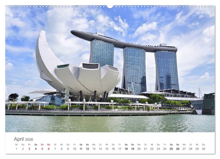 Produktbild: Singapur (Wandkalender 2026 DIN A2 quer), CALVENDO Monatskalender