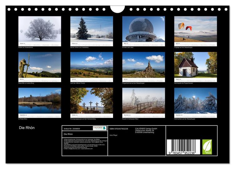 Produktbild: Die Rh&ouml;n (Wandkalender 2026 DIN A4 quer), CALVENDO Monatskalender
