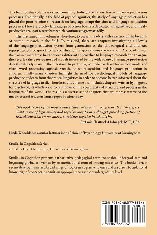 Produktbild: Aspects of Language Production