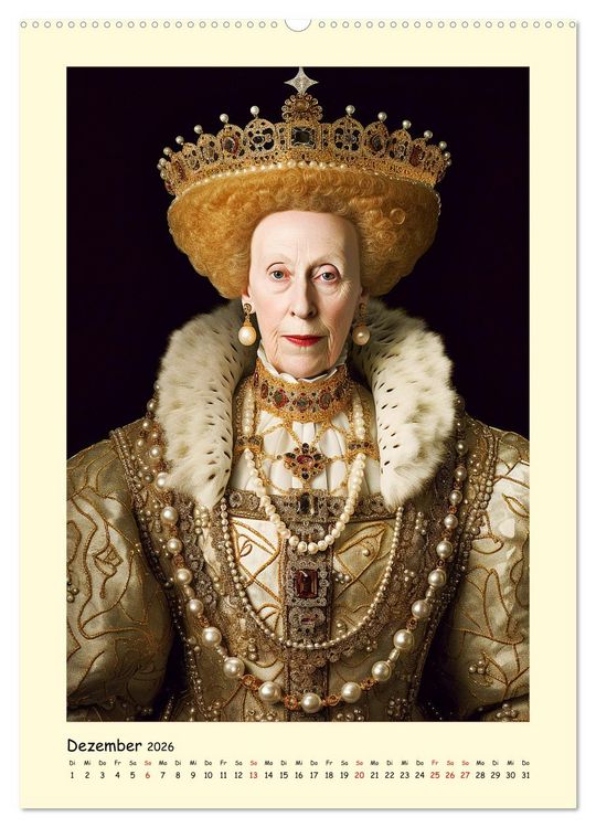 Produktbild: Mittelalter Portraits. Inspiriert vom K&ouml;nigshaus der Tudors (Wandkalender 2026 DIN A2 hoch), CALVENDO Monatskalender