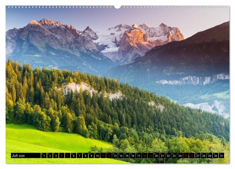 Produktbild: Bergsommer im Berner Oberland (hochwertiger Premium Wandkalender 2026 DIN A2 quer), Kunstdruck in Hochglanz
