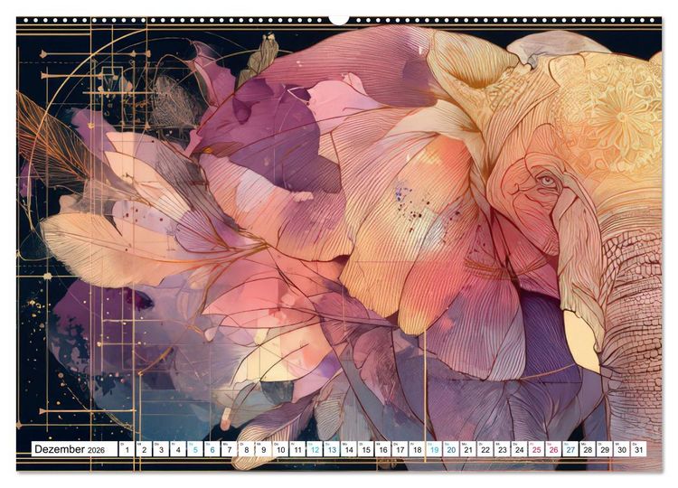 Produktbild: Bohemian Tierzauber (Wandkalender 2026 DIN A2 quer), CALVENDO Monatskalender