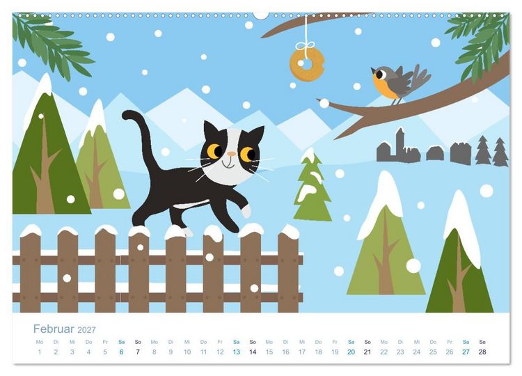 Produktbild: S&uuml;&szlig;e Tierkinder (hochwertiger Premium Wandkalender 2027 DIN A2 quer), Kunstdruck in Hochglanz