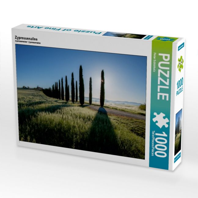 Produktbild: CALVENDO Puzzle Zypressenallee | 1000 Teile Lege-Gr&ouml;&szlig;e 64x48cm Foto-Puzzle f&uuml;r gl&uuml;ckliche Stunden