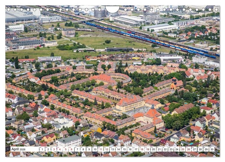 Produktbild: Lutherstadt Wittenberg - Stadt der Reformation aus der Vogelperspektive (Wandkalender 2026 DIN A4 quer), CALVENDO Monatskalender