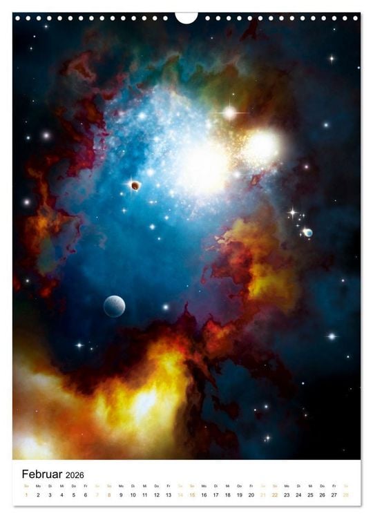 Produktbild: Galaxien und Nebulare (Wandkalender 2026 DIN A3 hoch), CALVENDO Monatskalender