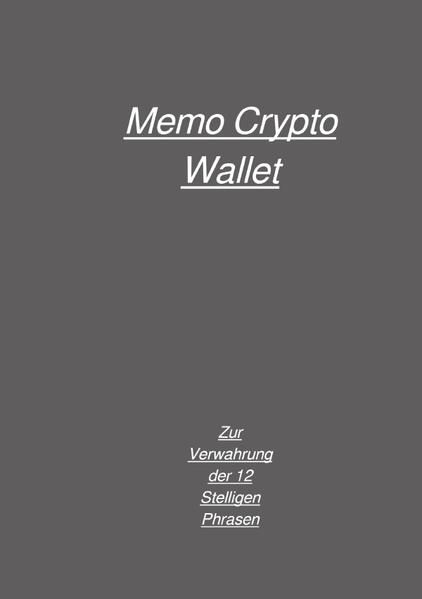 Produktbild: Memo Crypto Wallet