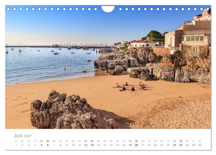 Produktbild: CASCAIS - die sch&ouml;nsten Badeorte Lissabons (Wandkalender 2027 DIN A4 quer), CALVENDO Monatskalender