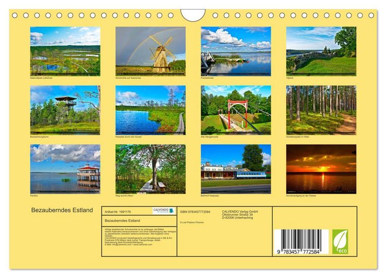 Produktbild: Bezauberndes Estland (Wandkalender 2026 DIN A4 quer), CALVENDO Monatskalender