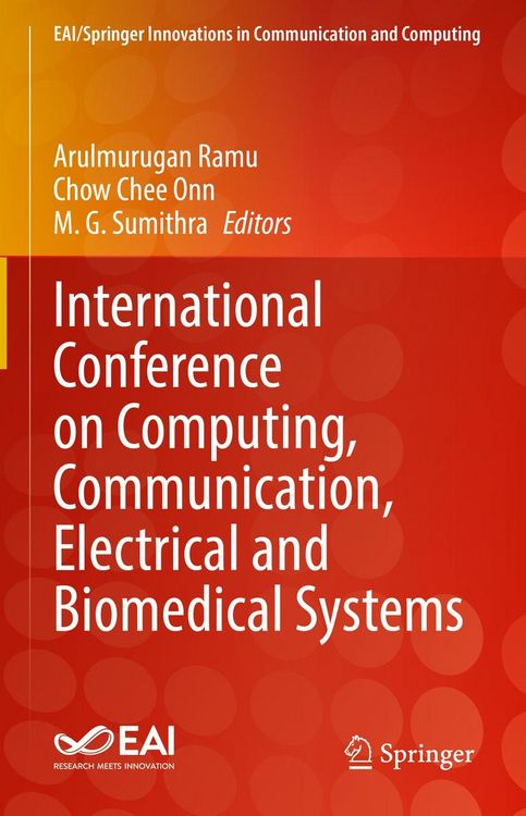 Produktbild: International Conference on Computing, Communication, Electrical and Biomedical Systems