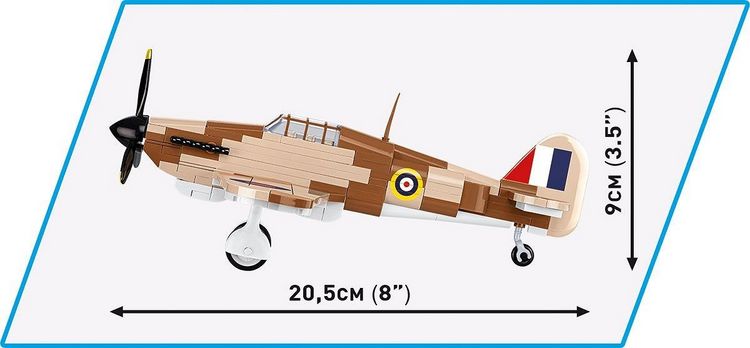 Produktbild: COBI Historical Collection 5866 - Hawker Hurricane MK.I, WWII, Ma&szlig;stab 1:48, Bausatz, 138 Klemmbausteine