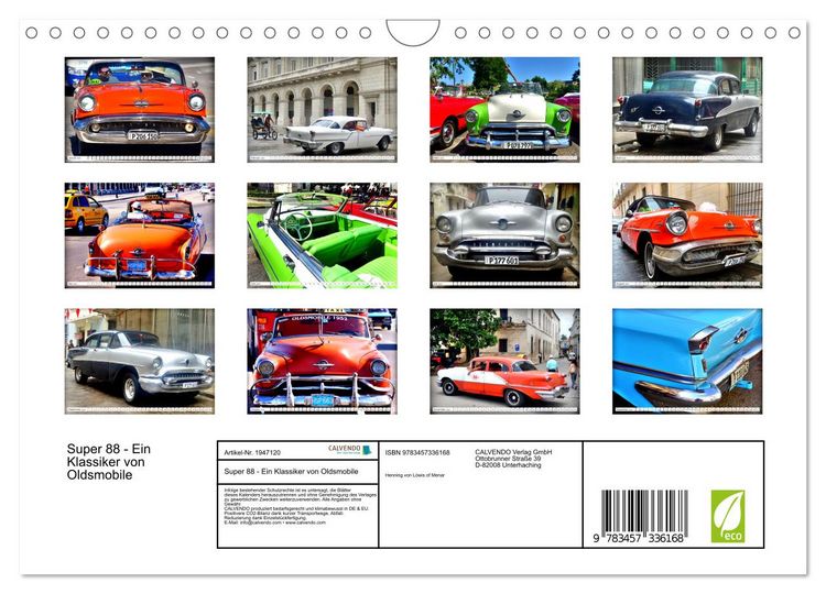 Produktbild: Super 88 - Ein Klassiker von Oldsmobile (Wandkalender 2026 DIN A4 quer), CALVENDO Monatskalender