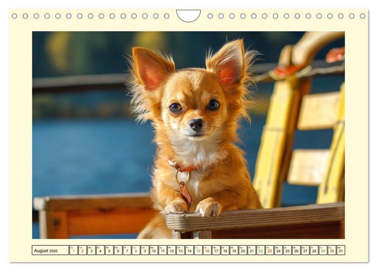 Produktbild: Reizende Chihuahuas. Winzige Hunde mit riesigem Ego und Grips (Wandkalender 2026 DIN A4 quer), CALVENDO Monatskalender