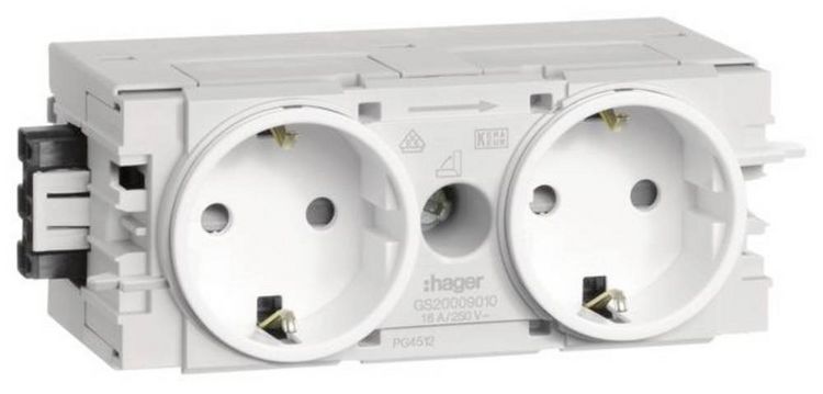 Produktbild: GS20009016 Elektro-Sockelleisten-Zubeh&ouml;r Steckdosencontainer Wei&szlig; 1St.
