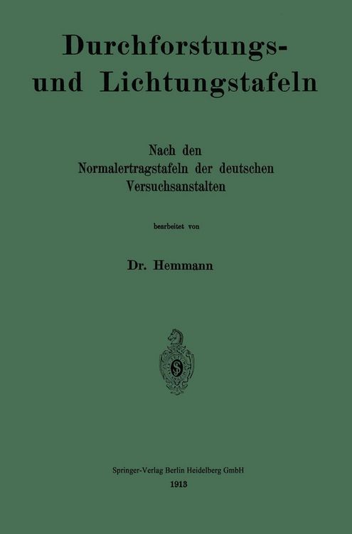 Produktbild: Durchforstungs- und Lichtungstafeln