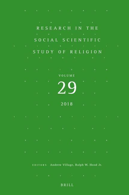 Produktbild: Research in the Social Scientific Study of Religion, Volume 29