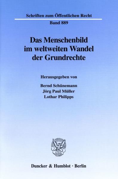 Produktbild: Das Menschenbild im weltweiten Wandel der Grundrechte.