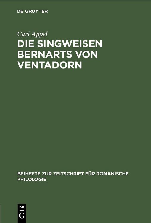 Produktbild: Die Singweisen Bernarts von Ventadorn