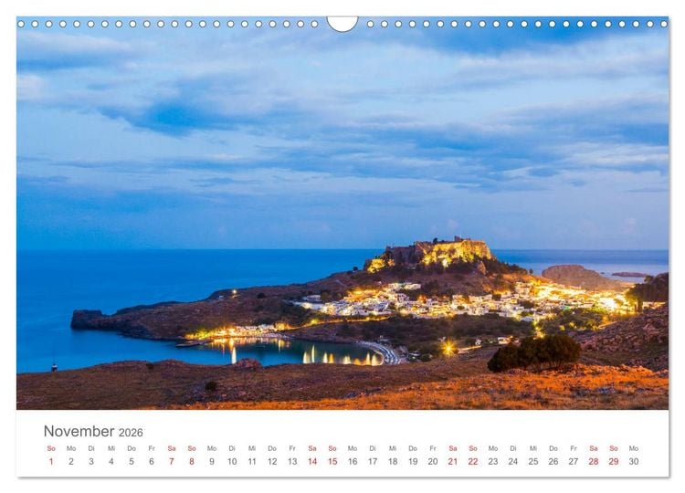 Produktbild: RHODOS Impressionen (Wandkalender 2026 DIN A3 quer), CALVENDO Monatskalender