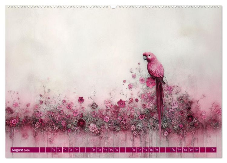 Produktbild: Die verzauberte Menagerie (hochwertiger Premium Wandkalender 2026 DIN A2 quer), Kunstdruck in Hochglanz