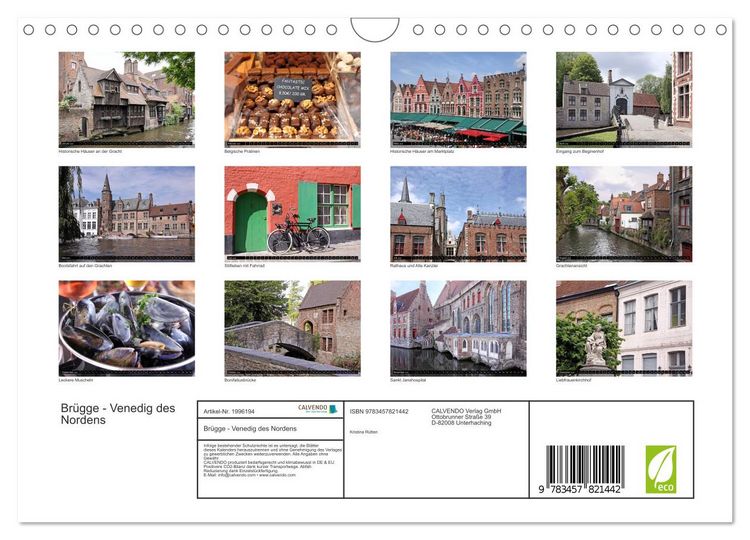 Produktbild: Br&uuml;gge - Venedig des Nordens (Wandkalender 2026 DIN A4 quer), CALVENDO Monatskalender