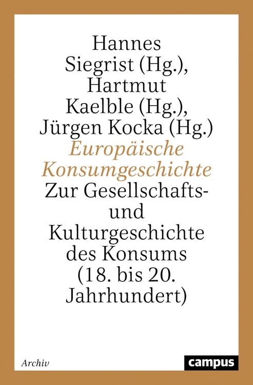 Produktbild: Europ&auml;ische Konsumgeschichte