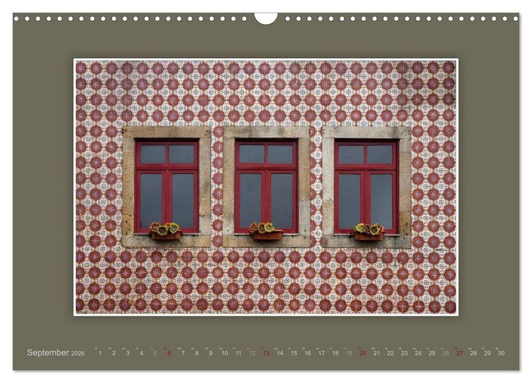 Produktbild: Azulejo-Fassaden in Portugal (Wandkalender 2026 DIN A3 quer), CALVENDO Monatskalender