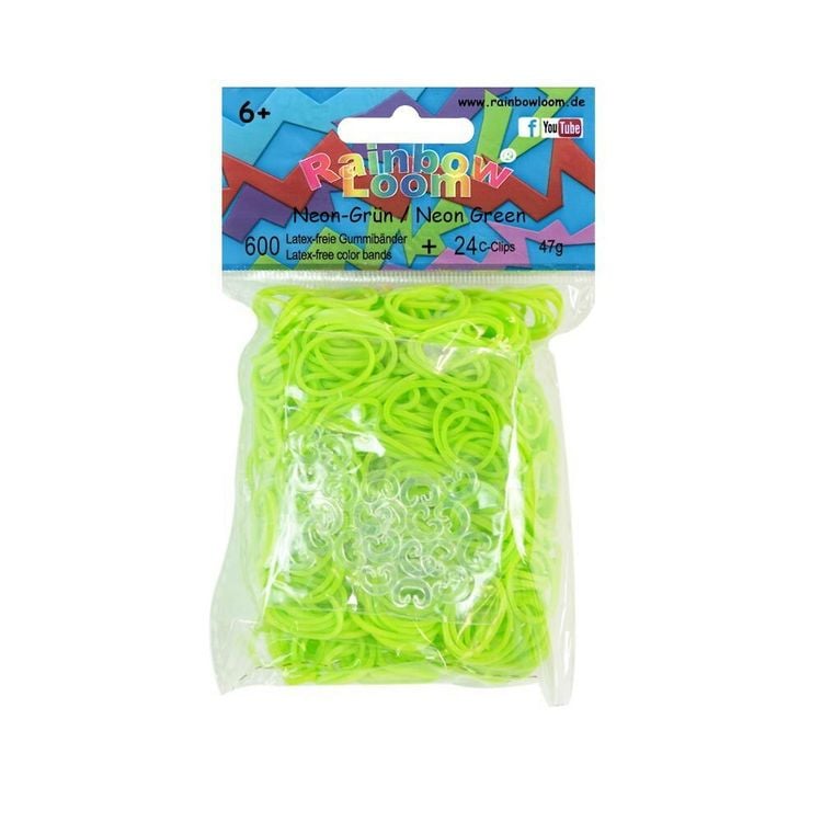 Produktbild: Rainbow Loom&reg; Gummib&auml;nder Neon-Gr&uuml;n bzw. Hellgr&uuml;n