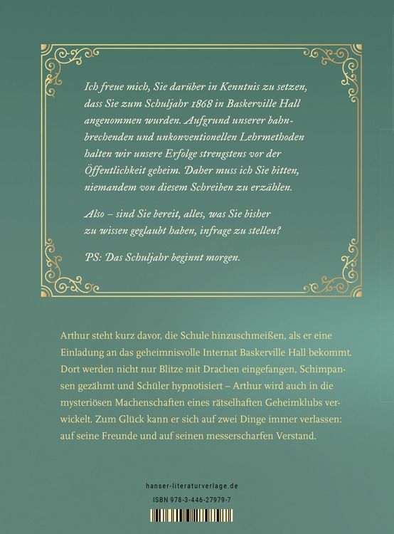 Produktbild: Baskerville Hall - Das geheimnisvolle Internat der besonderen Talente