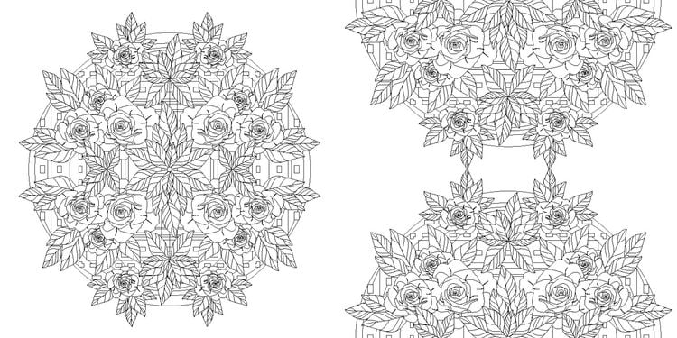 Produktbild: Blumen-Mandalas (Ausmalbuch zur kreativen Stressbew&auml;ltigung)