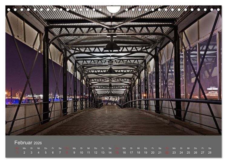 Produktbild: Nightwalk - Hamburg (Wandkalender 2026 DIN A4 quer), CALVENDO Monatskalender