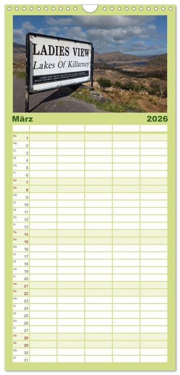 Produktbild: Familienplaner 2026 - Irland - Unterwegs auf dem Wild Altantic Way mit 5 Spalten (Wandkalender, 21 x 45 cm) CALVENDO