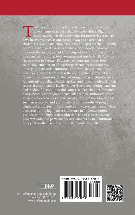 Produktbild: Implementing and Analyzing Performance Assessments in Teacher Education (hc)