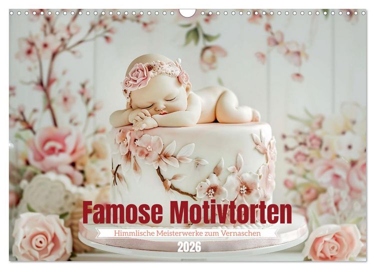 Produktbild: Famose Motivtorten (Wandkalender 2026 DIN A3 quer), CALVENDO Monatskalender